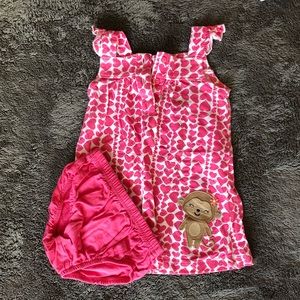 Carter’s pink monkey dress
